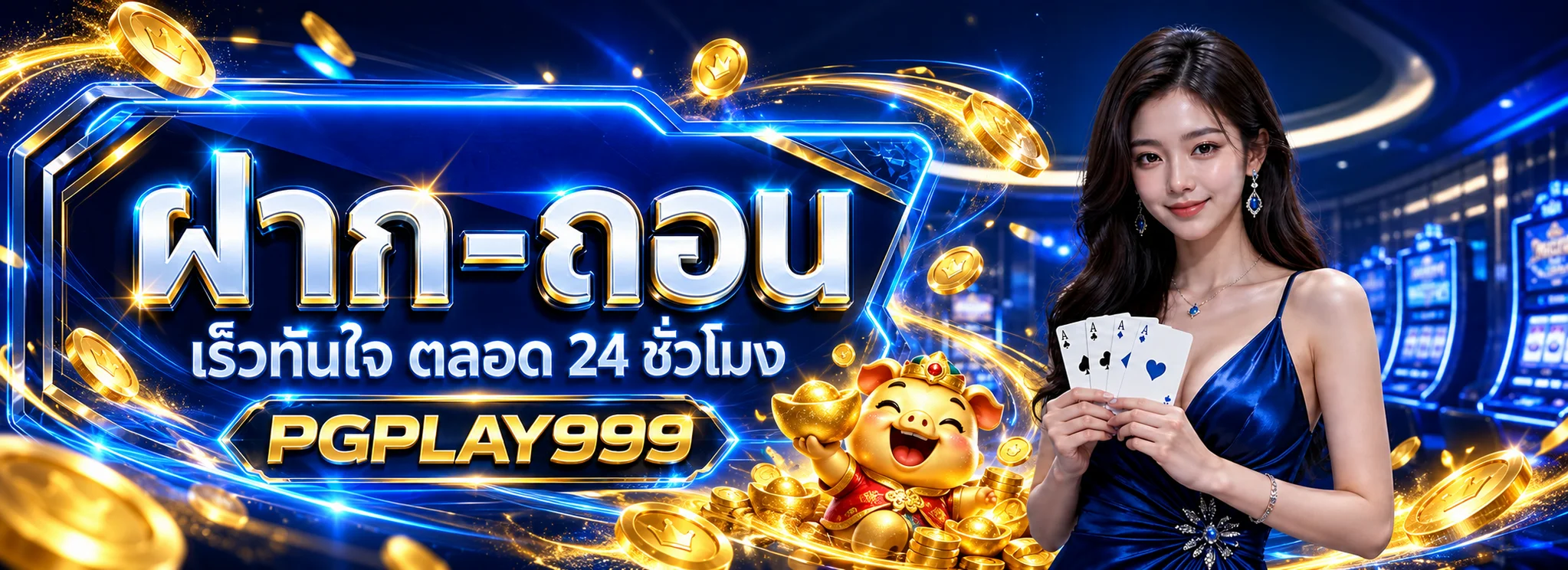 ภาพบริการฝากถอน PGPLAY999 ตลอด 24 ชั่วโมง